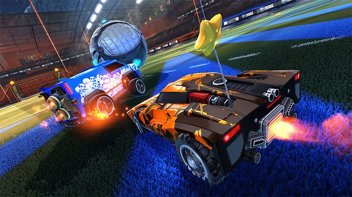 Speel voetbal met auto's in Rocket League
