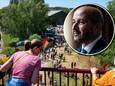 Free Your Mind, gezien vanaf de John Frostbrug. Inzet: burgemeester Ahmed Marcouch.