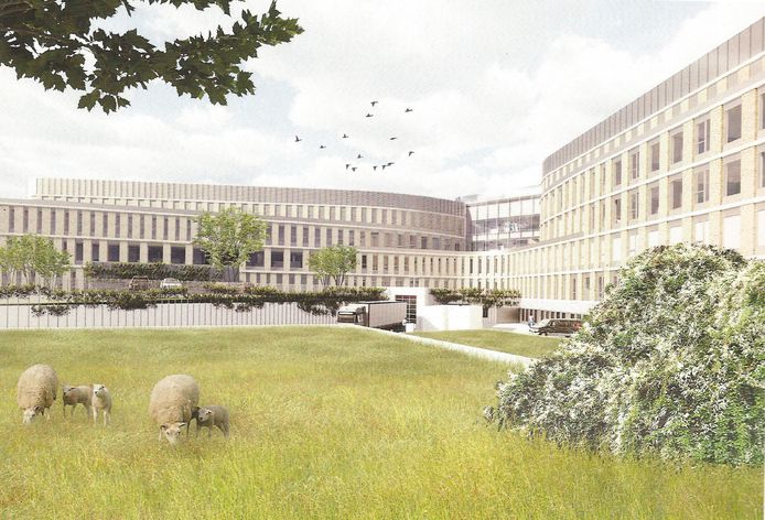 Zo zou de nieuwbouw er volgens de oorspronkelijke plannen uit komen te zien