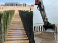 De werken voor de afbraak van de iconische palen waren al gestart, maar werden alsnog stilgelegd