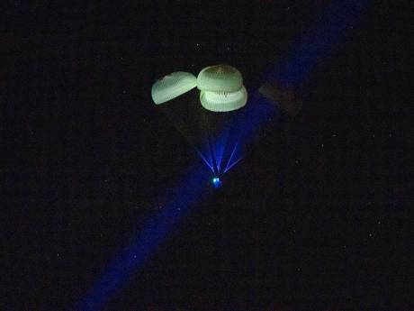 Vier bemanningsleden ISS veilig terug op aarde 
