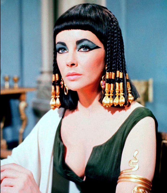 Liz Taylor in de film Cleopatra uit 1963.