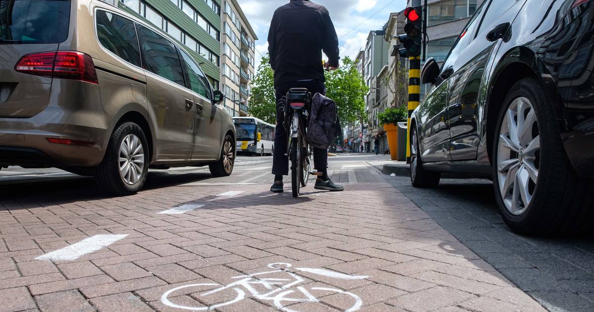 Initiatiefnemers achter zelf geschilderd fietspad op Turnhoutsebaan krijgen GASboete in de bus