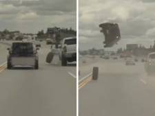 Un pneu mal fixé envoie une voiture dans les airs sur une autoroute