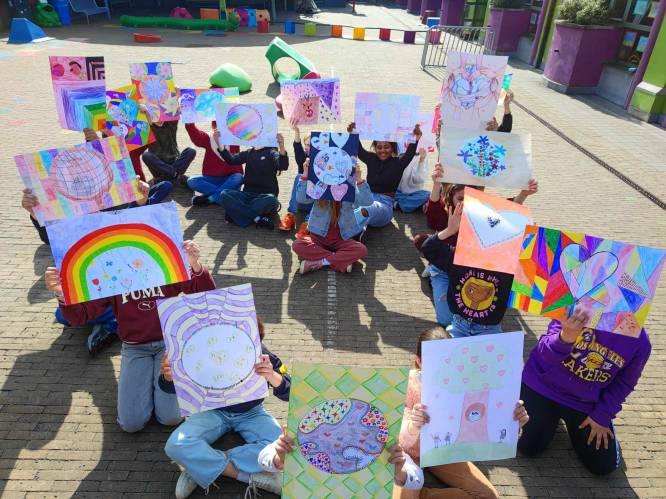 Kinderen van GILO Windekind ontwerpen Vredesposters