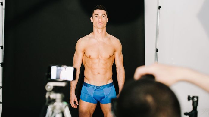 Cristiano Ronaldo in een ondergoedcampagne van CR7.