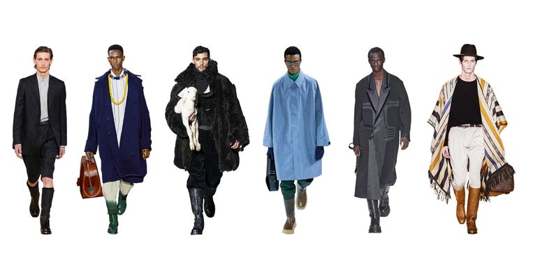 Vanaf links: Salvatore Ferragamo, Lanvin, Dolce & Gabbana, Prada, Fendi, Etro Beeld Imaxtree