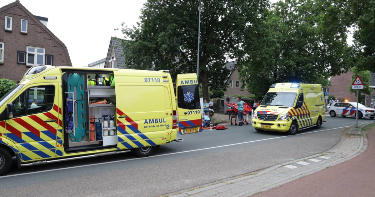 Motorrijder ernstig gewond door ongeval.