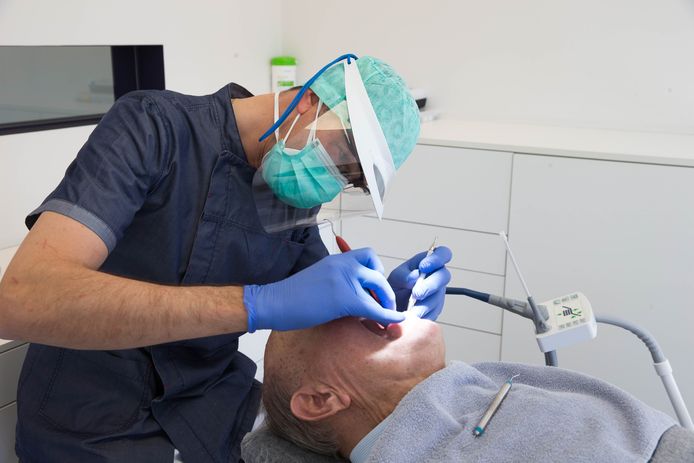 Archiefbeeld van een tandartsenpraktijk in Gavere op 6 april 2020.