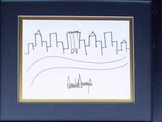Schets getekend door Trump verkocht voor bijna 30.000 dollar