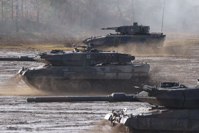 Duitse Leopard 2-gevechtstanks.