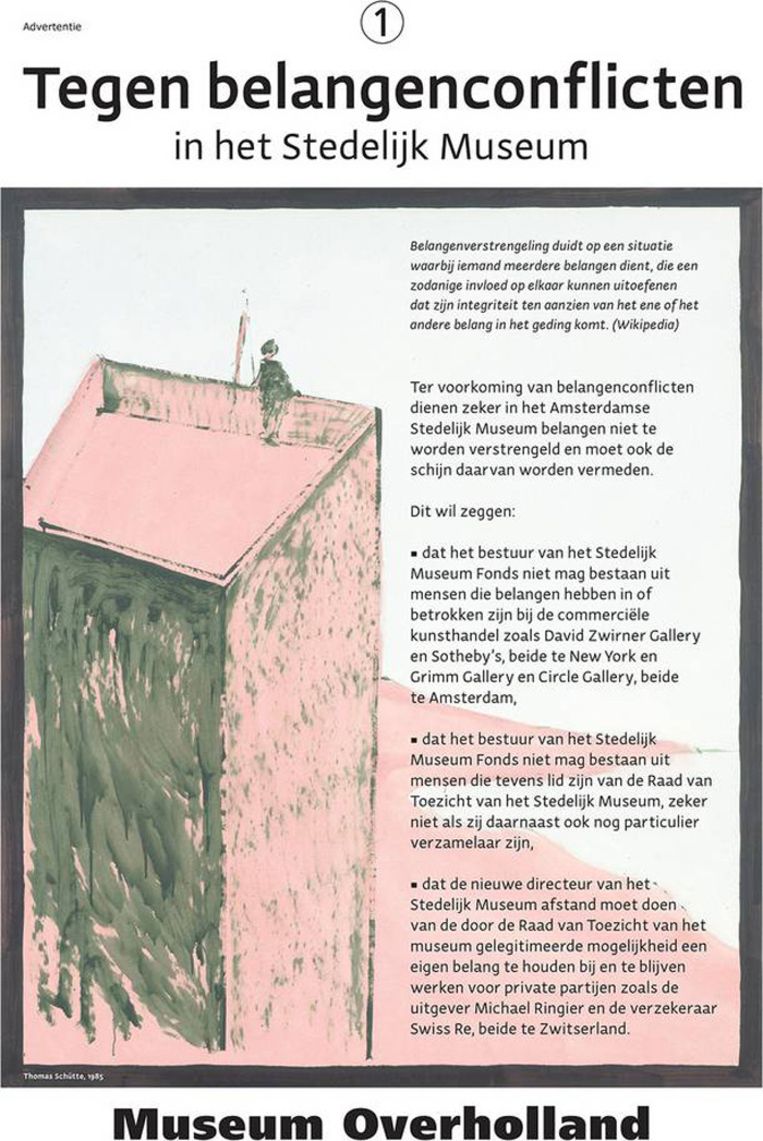 De advertentie van Christiaan Braun Beeld archief