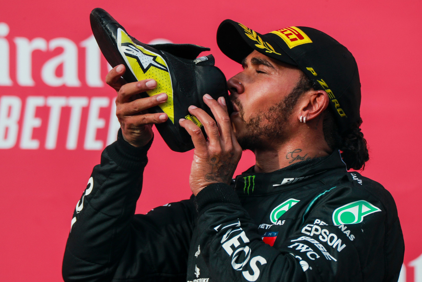 Lewis Hamilton vandaag naast Michael Schumacher met 7de wereldtitel