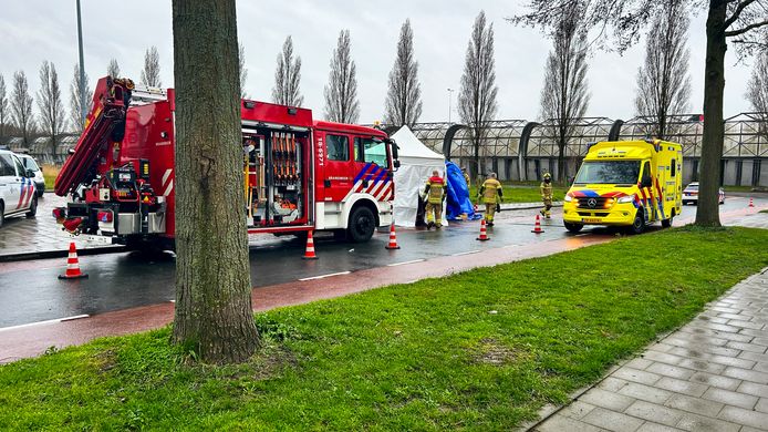 Hulpdiensten rukten woensdagochtend massaal uit voor een reanimatie op de Cornelis Evertsenstraat in Dordrecht.