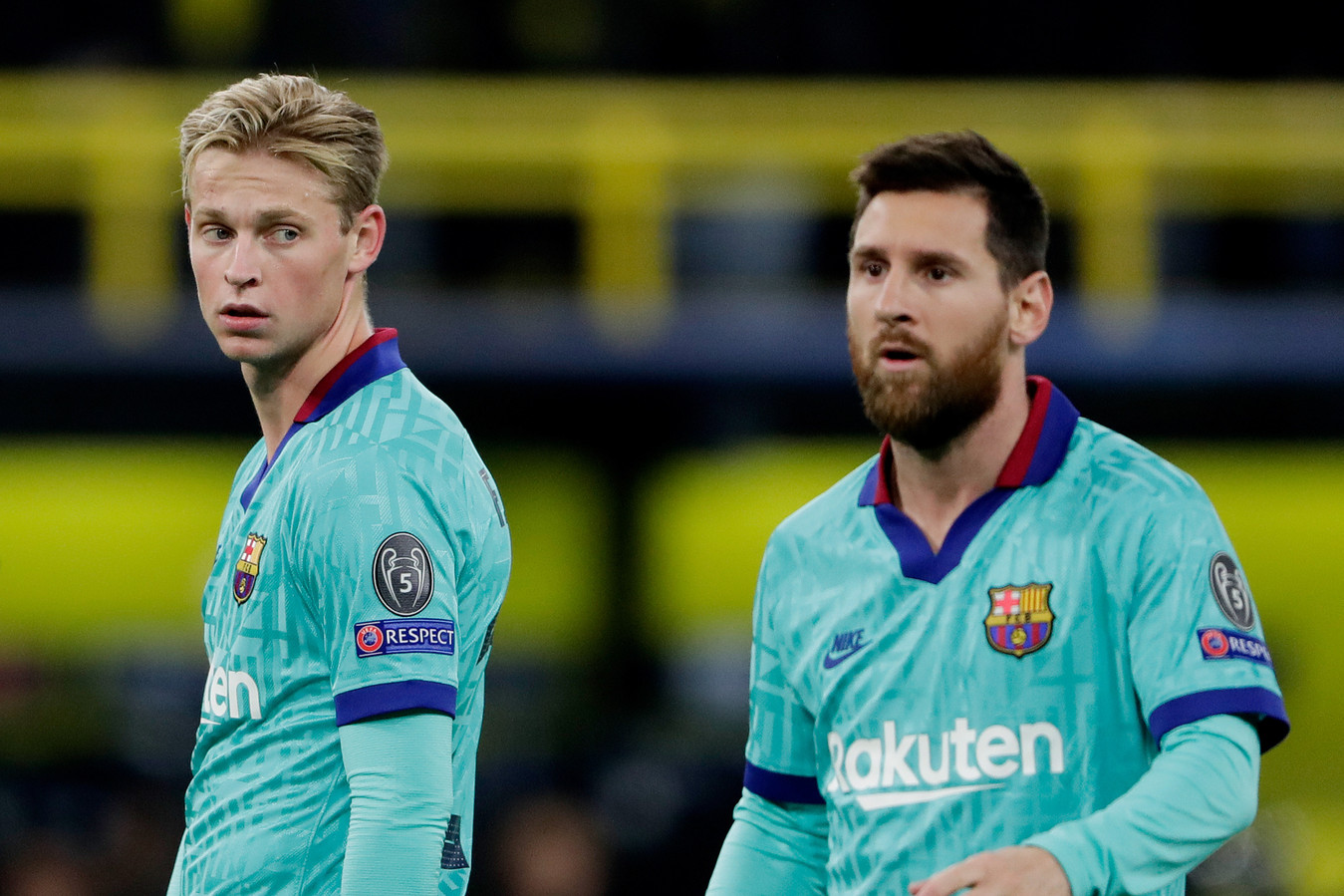 Frenkie de Jong en Lionel Messi.