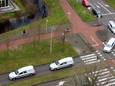 Aankomst van de rouwstoet bij het uitvaartcentrum in Breda voor het afscheid van de verongelukte familie Van den Elshout uit Raamsdonksveer.