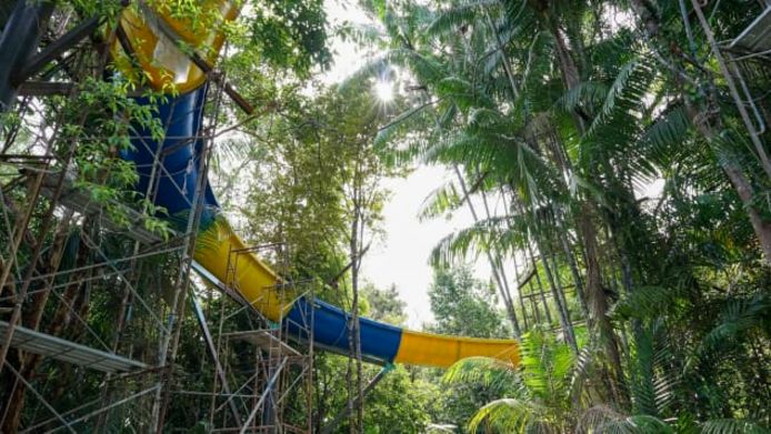De CEO van het Escape-waterpark wilde “een glijbaan bouwen die op zijn minst lang genoeg was om enkele minuten te kunnen glijden”.