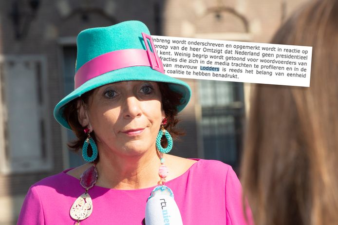 Helma Lodders (inzet: een deel van de uitgelekte notulen).