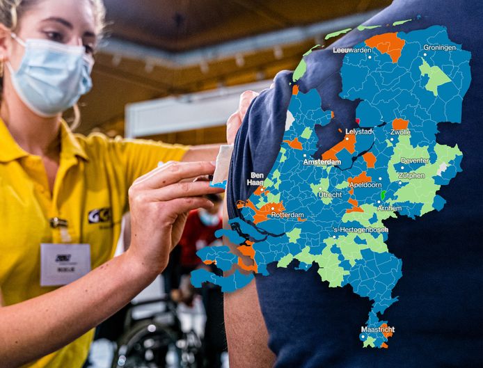 Er zijn flinke verschillen tussen gemeenten als het gaat om de vaccinatiegraad tot nu toe.