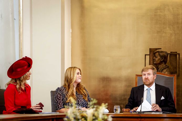 Prinses Amalia, koning Willem-Alexander en Maxima.