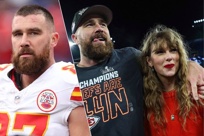 PORTRET. Wie is 'meneer Swift' Travis Kelce, de kolos die het aanvroeg met Taylor met een vriendschapsbandje? | Celebrities | hln.be