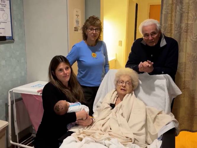 Josephine (102) maakt geboorte mee van achterachterkleinkind
