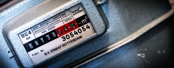 Een gasmeter in een woning.
