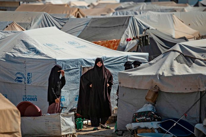 Onder andere in het kamp van Al-Hol worden vrouwen en kinderen van Syriëstrijders vastgehouden.