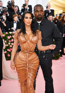 Kim Kardashian West and Kanye West bij The Met Gala, 2019.