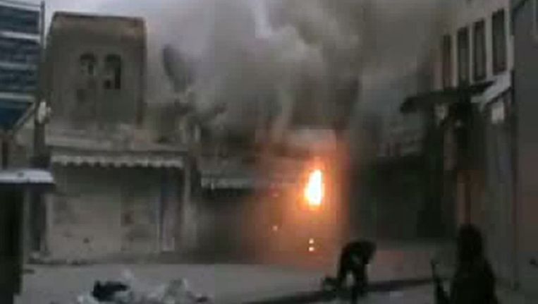 Beschietingen op Homs Beeld afp