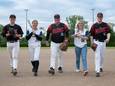 Softbalfamilie De Boer van Quick, v.l.n.r.: Olivier, moeder Vera, vader Bert, Elize en Merlijn.