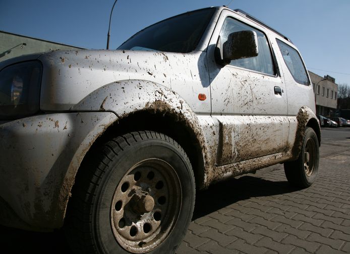 Vuile wagen? In Moskou riskeer je daarvoor een boete.