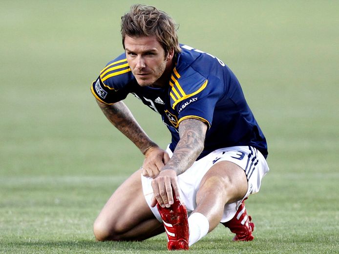 David Beckham in 2010 als speler van LA Galaxy.