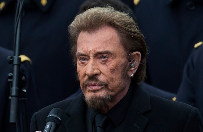 Johnny Hallyday in januari 2016.