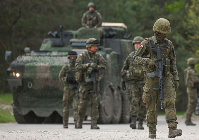 I soldati della NATO partecipano a un'esercitazione della NATO in Polonia.