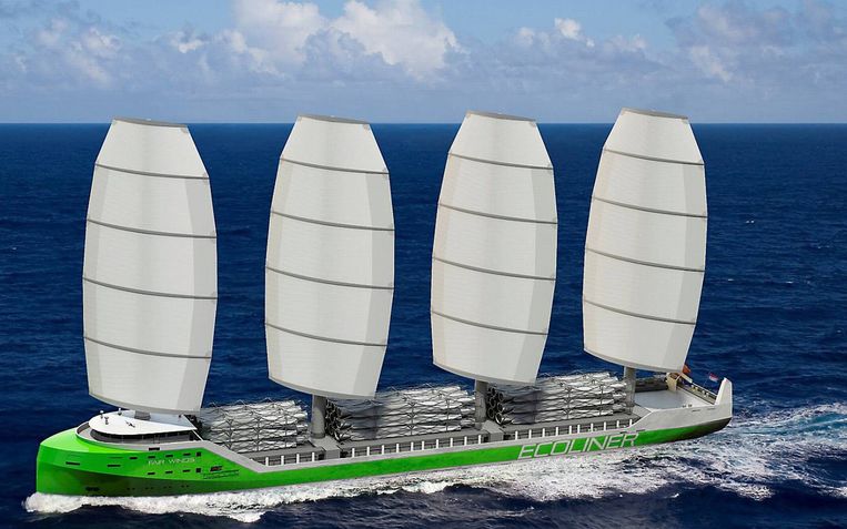 Schip met zeilen. Beeld 