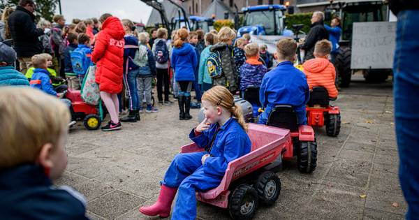 Ook een boerenprotest op Rietmolense basisschool | Boeren in het nauw - Tubantia