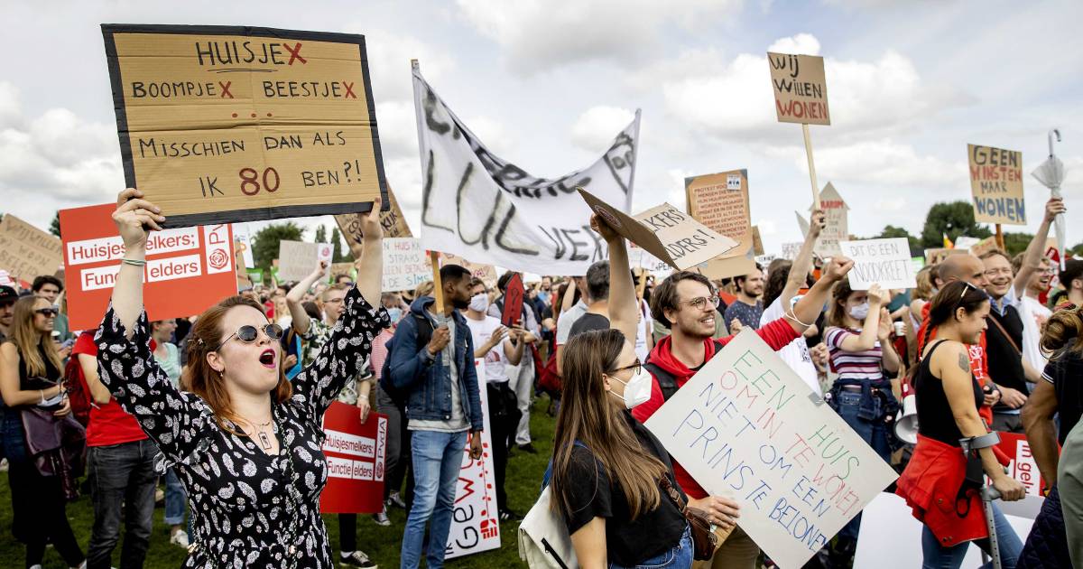 Steeds moeilijker om woning te vinden: protest in Nederland tegen ...