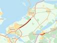 De file tussen Almere en Lelystad volgens de ANWB.