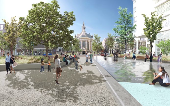 Het voorontwerp van het nieuwe Spuiplein in Den Haag.