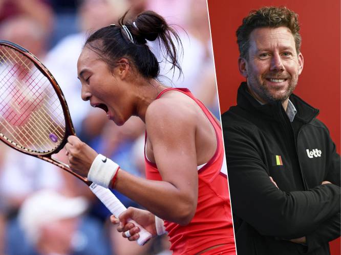 Made in China, gekneed door een Belg: ‘Queen-win’ Zheng is een sensatie op de US Open