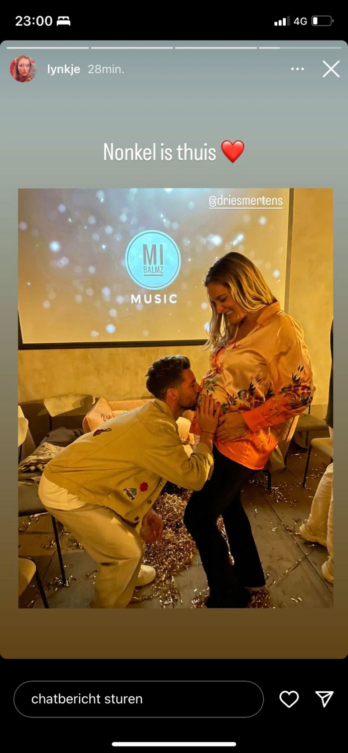 Dries Mertens trok intussen al naar de babyshower van zijn schoonzus.