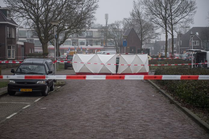 De plaats delict aan de Brinkstraat in Enschede