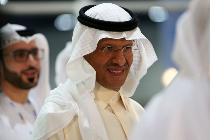 Prins Abdulaziz bin Salman, de nieuwe Saudische minister van Energie, tijdens het 24ste World Energy Congress in Abu Dhabi.