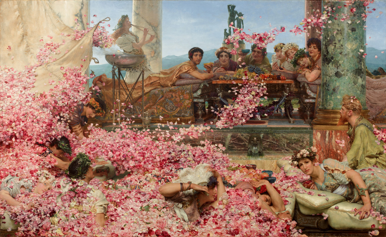 'De rozen van Heliogabalus' (1888) van Lourens Alma Tadema.