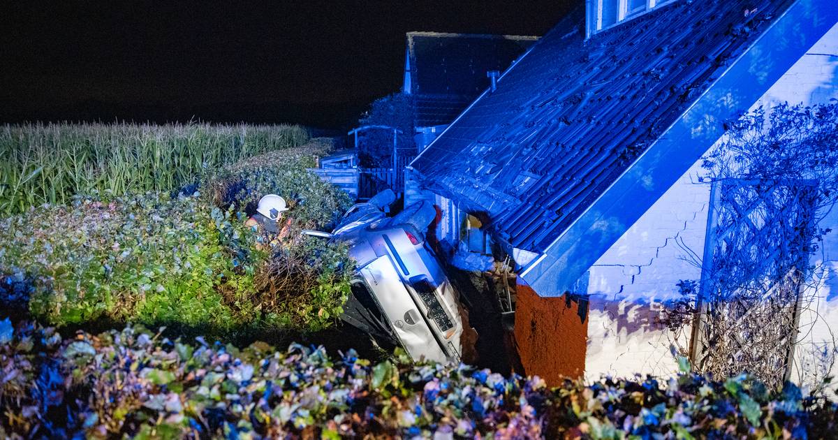 Twintigers vliegen uit bocht in Leuvenheim en rammen gevel ...