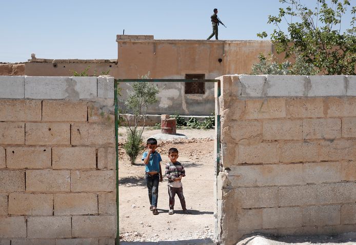 Kinderen in Ain Issa, ten noorden van Raqqa.