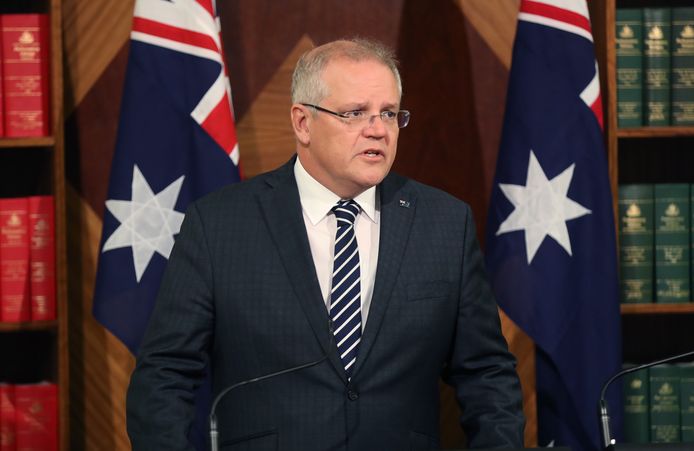 De Australische premier Scott Morrison.