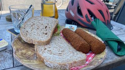 Met de kop in de wind richting Werkendam