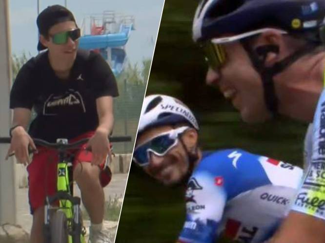 Jonge mountainbiker waagt even zijn kans in het peloton en Alaphilippe nog bejubeld: de momenten van Giro-rit 13